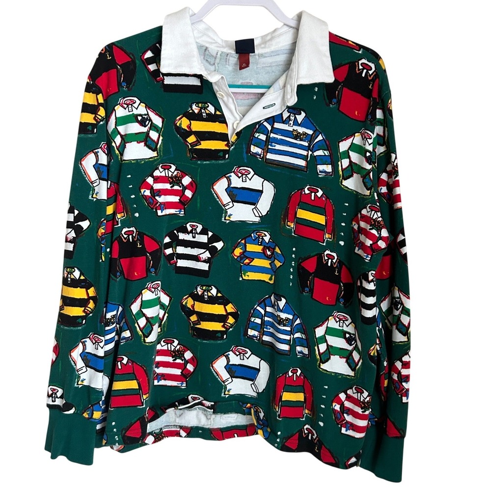 Rowing Blazers Target Collab Mens XL Rugby Green All Over Rugby Print
